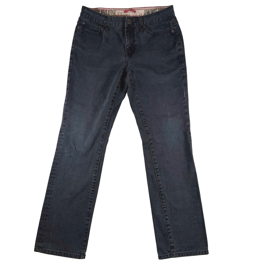 Converse One Star Mens Vintage Straight Jeans Black Faded Denim 30x30